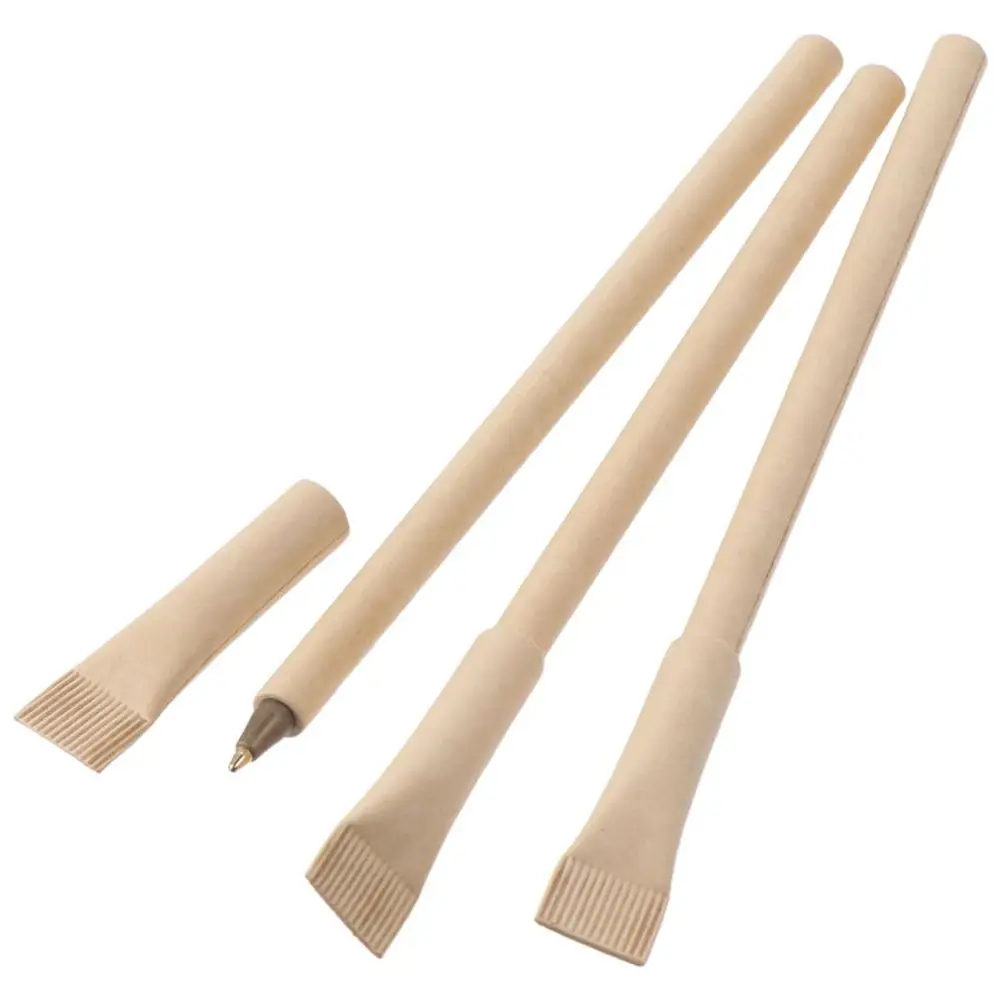 24 قطعة 24 قطعة أقلام حبر جاف مصنوعة من أقلام صديقة للبيئة صديقة للبيئة حبر أسود ورق كرافت مستلزمات مكتبية ثابتة #4