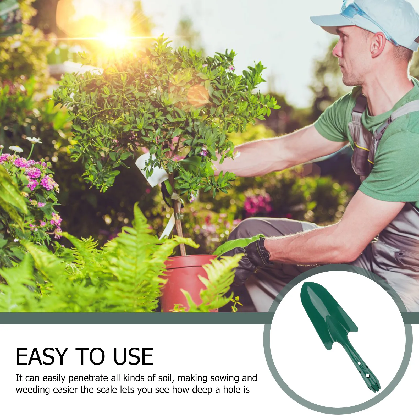 Piccola Pala da Giardinaggio in Acciaio per Bambini, Attrezzo Portatile per Piantare in Spiaggia, Giocattolo per Giardinaggio e Sabbia