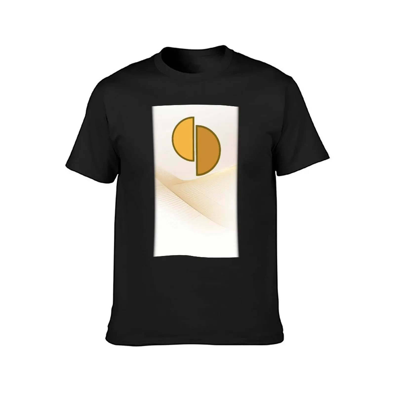 Semicircle Geometrical Golden Art T-Shirt anime vintage clothes blacks tees men t shirt