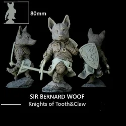 70mm Height Resin Figure Model Kit Fantasy Hobby Miniature Wolf Warrior Diorama Statue Unassembled and Unpainted Free Shipping