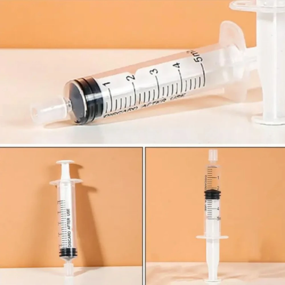 5ML Plastic Perfume Syringe for Quantitative Distribution of Refillable Bottles, Cosmetic Pump Syringe Tool 5pcs