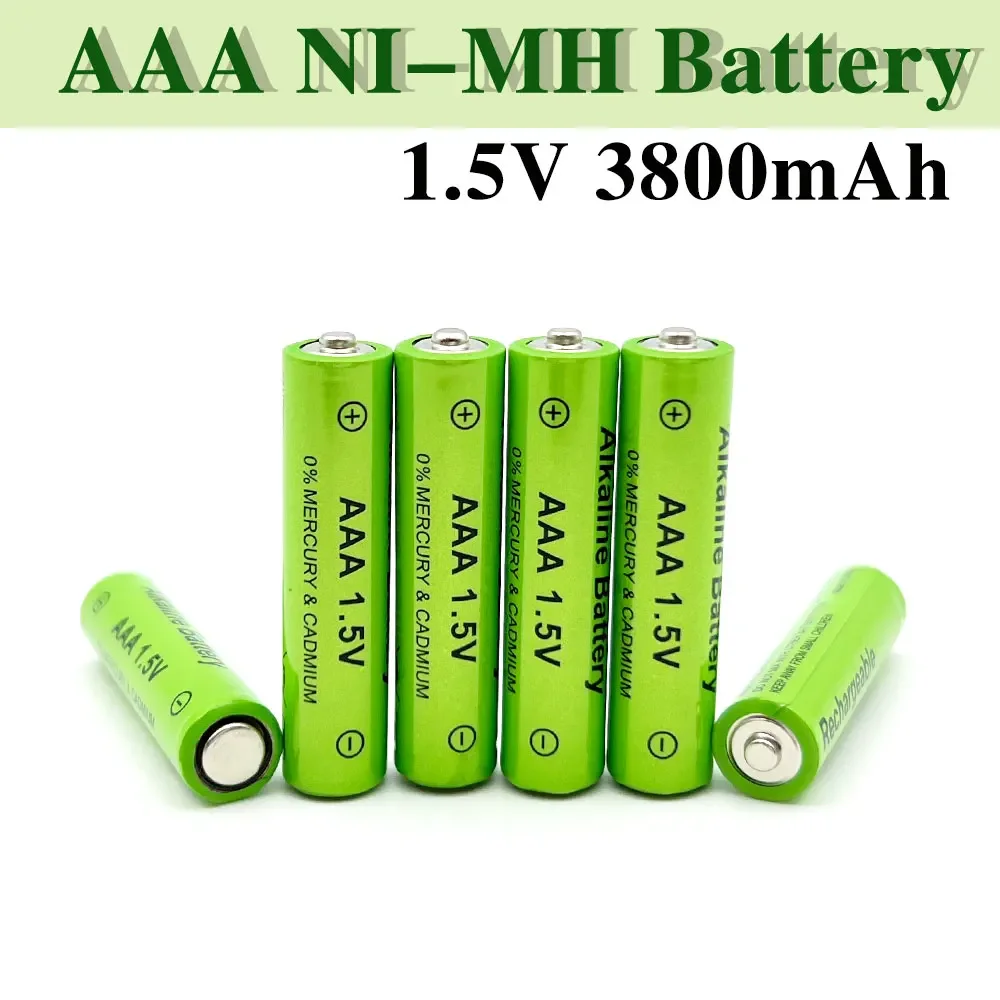 Batterie aste pour horloges, batterie AAA, 1.5 V, 3800mAh, NI-laissée, 1.5 V, jouets pour animaux de compagnie, livraison gratuite, 2 à 20 pièces