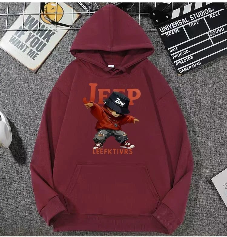New Jeep Hoodie, High-Quality Thick Fleece, Casual Versatile Jacket