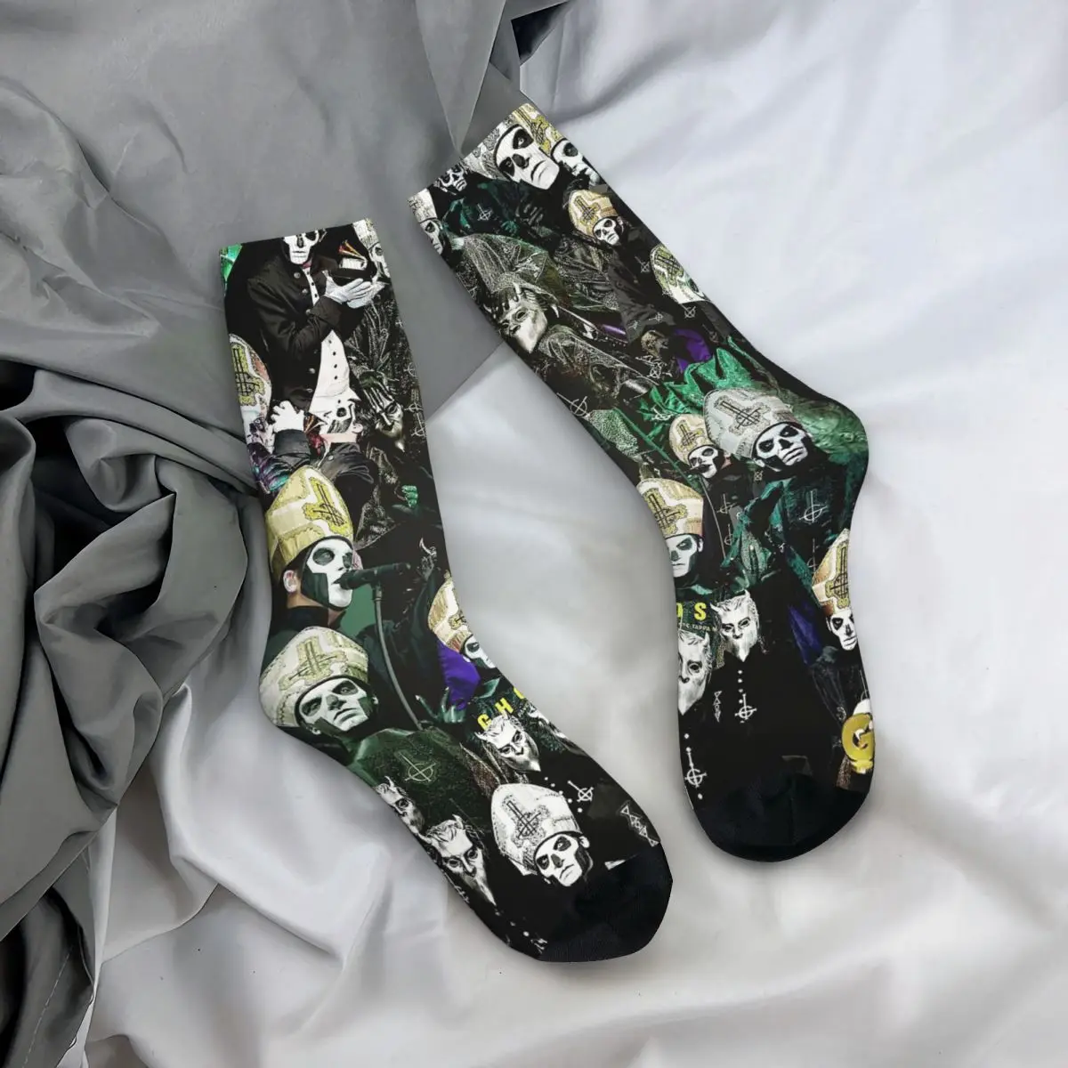 

Всесезонные чулки для экипажа Ghost B.C. Носки-группы Harajuku, длинные носки, аксессуары для мужчин и женщин, подарок на день рождения
