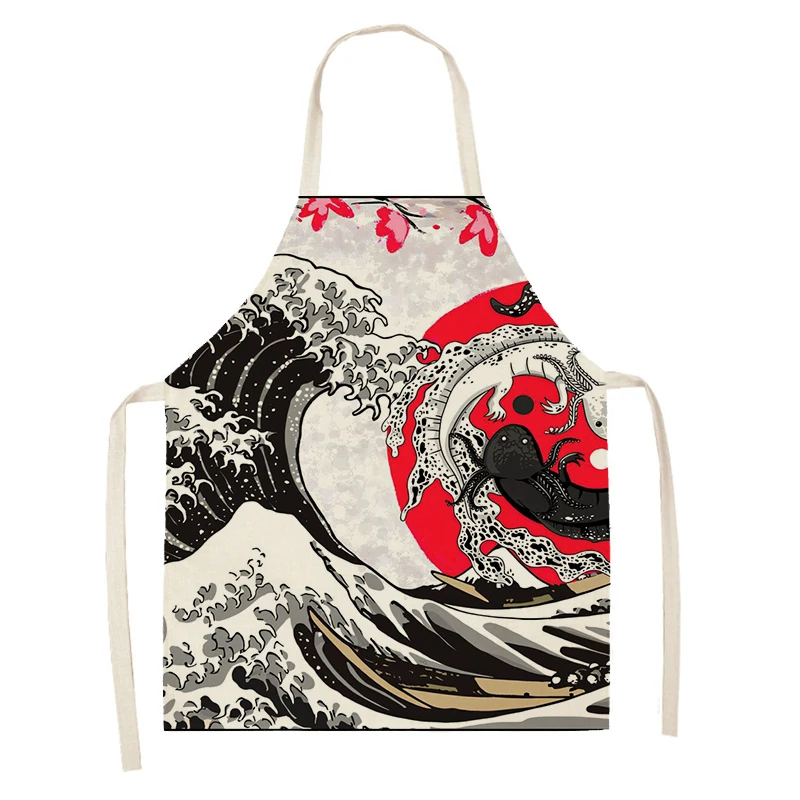 Women\'s kitchen apron Gorgeous patterns Restaurant chef barber barman apron Waterproof apron for menand child painting apron