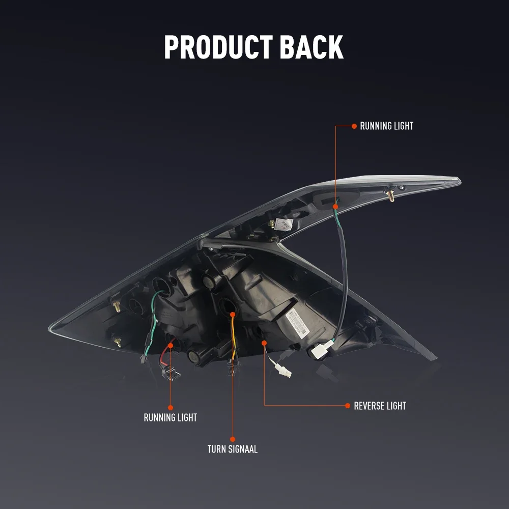 زوج من أضواء خلفية LED لهوندا سيفيك 2014-2017 DRL عكس الفرامل تحول إشارة التوصيل والتشغيل مجموعة مصابيح الذيل الخلفي للسيارة