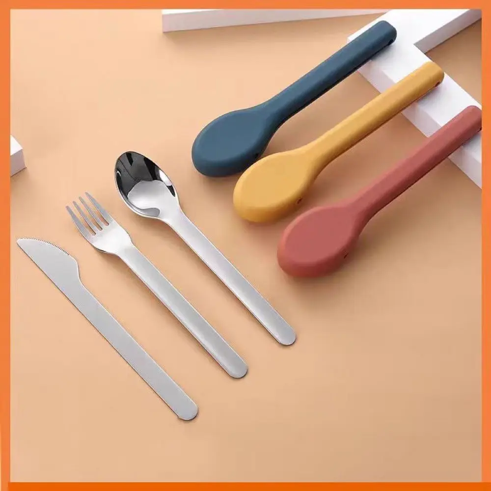 

304 Stainless Steel Portable Cutlery Set,Western Steak Knife Outdoor Camping Travel Knife Fork Spoon Set