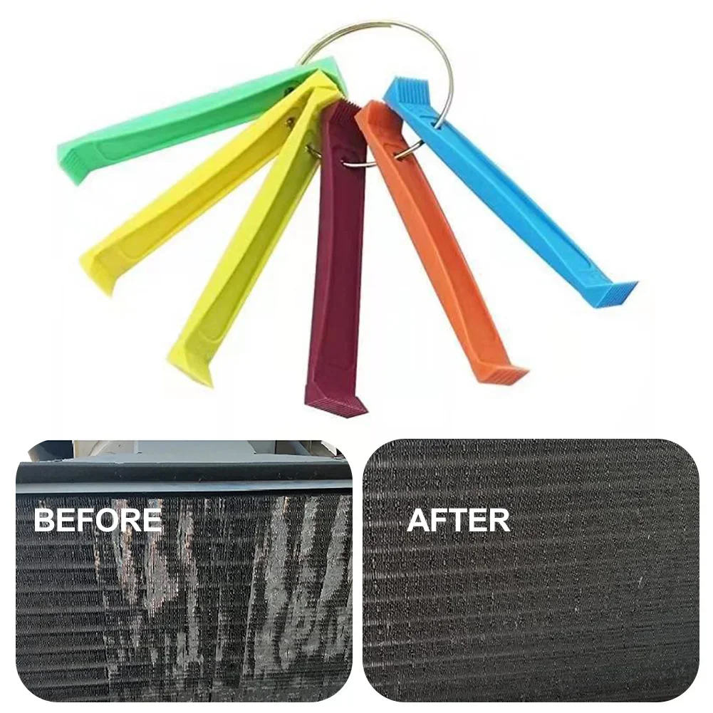 Plastic Air Conditioner Fin Cleaning Accessories Condenser Radiator Fin Brush for Auto Cooling System Fin Comb Kits Repair Tools