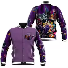 Villains Maleficent Baseball Jacket Disney Maleficent Casual Baseball Jacket