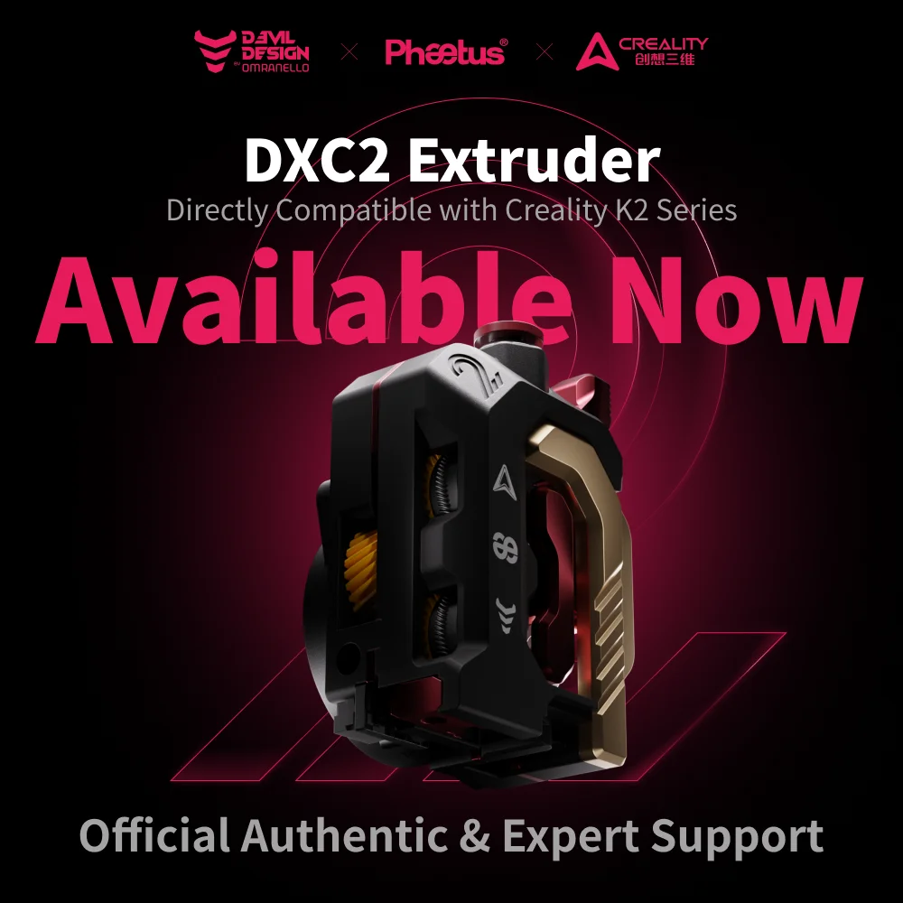 Phaetus ×Arkfly Creality Devil Design DXC2 Extruder High-Precision Magnetic Quick-Release Upgraded Extruder for K2 K2PRO K2PLUS
