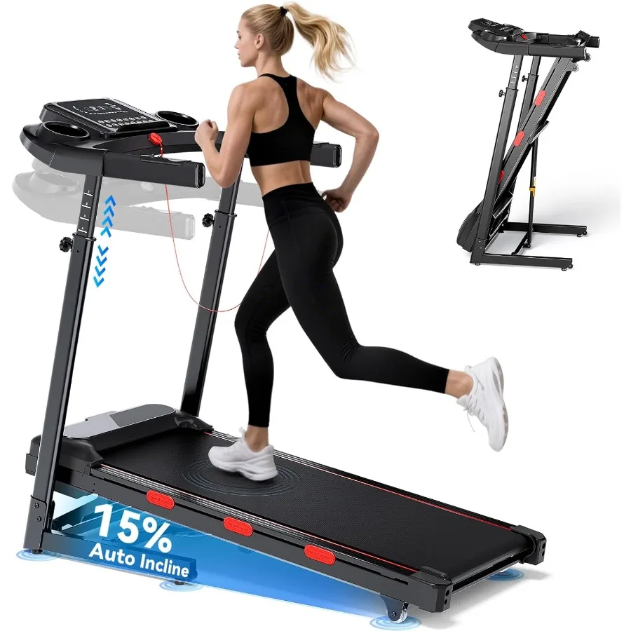 

8.7MPH Incline Treadmill for Running and Walking 3.5HP Quiet Treadmills for Home with Double Deck Technology 350 lbs Weigh