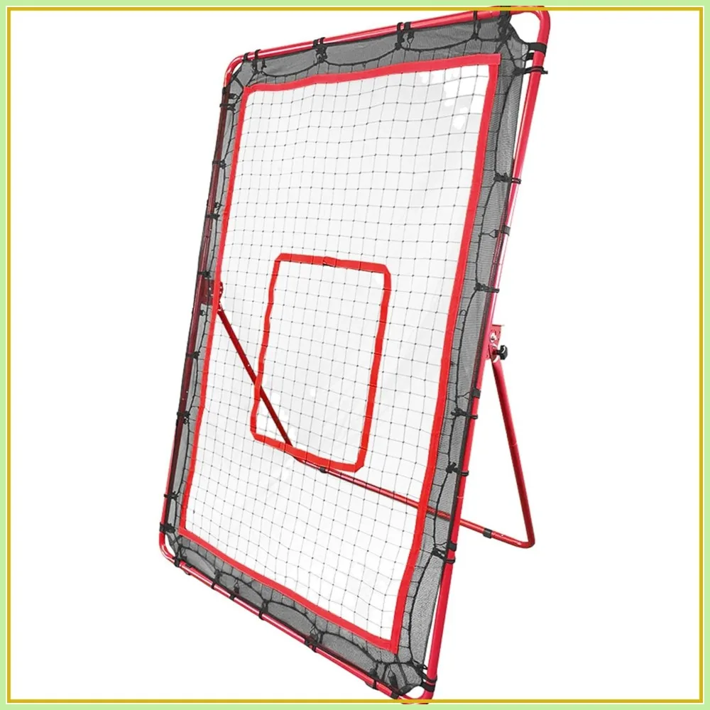 

Adjustable Baseball/Softball Rebounder Net with Strike Zone Target, Steel Frame, Reinforced Netting for Home or Field Use