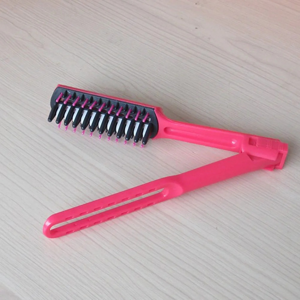 Pettine pieghevole a forma di V Resistente al calore ABS antistatico Pettine per lisciare i capelli Strumento per lo styling da viaggio per uso domestico in salone