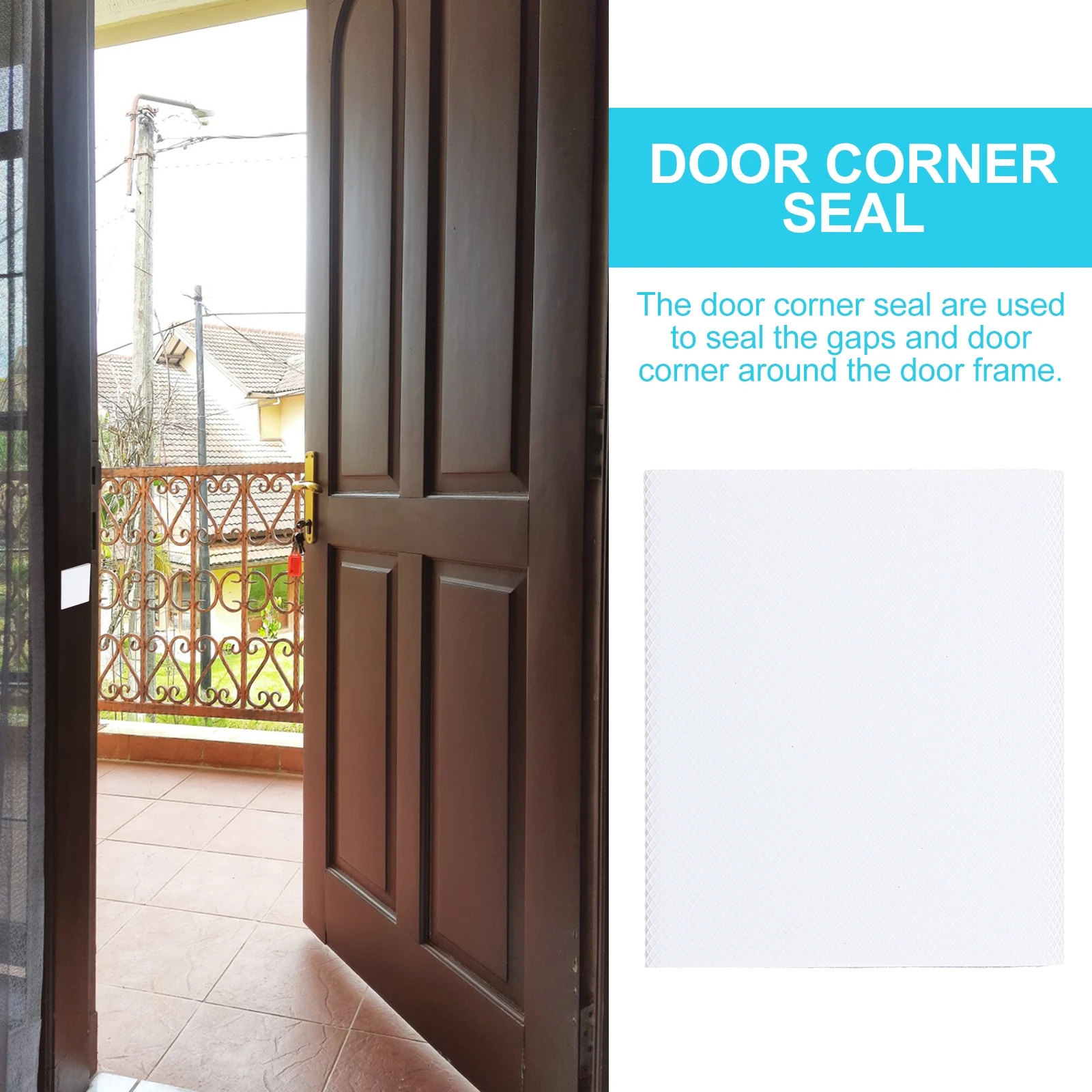 

25pcs Door Corner Strips Wind-Proof Adhesive Pads Self-Adhesive Sealing Strips For Door Gaps Bedroom Entrance Weather Stripping