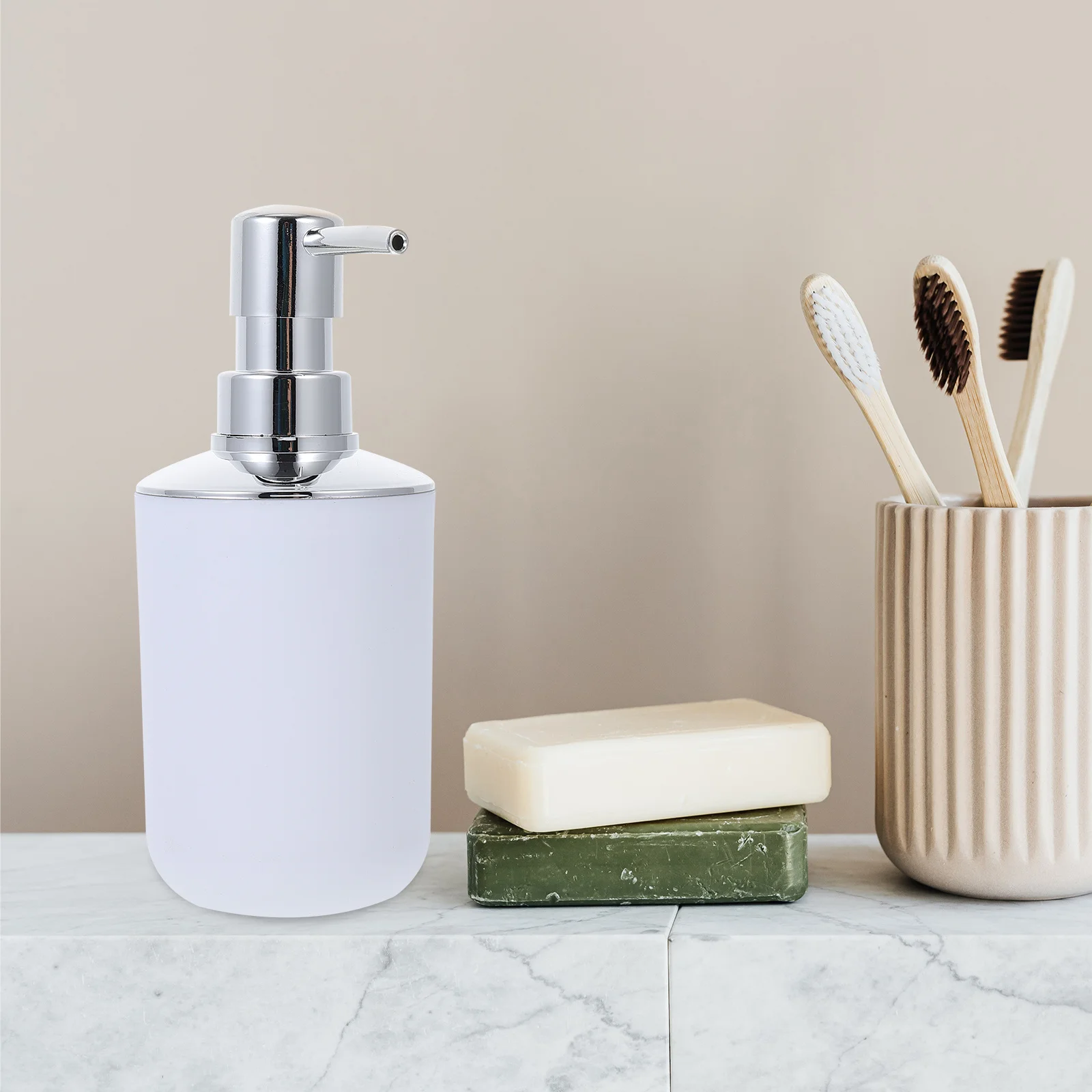 

1Set Bathroom Washing Accessories Plastic Toothbrush Cup Soap Tray Lotion Bottle Home Use Hotel Convenient Personal Wash