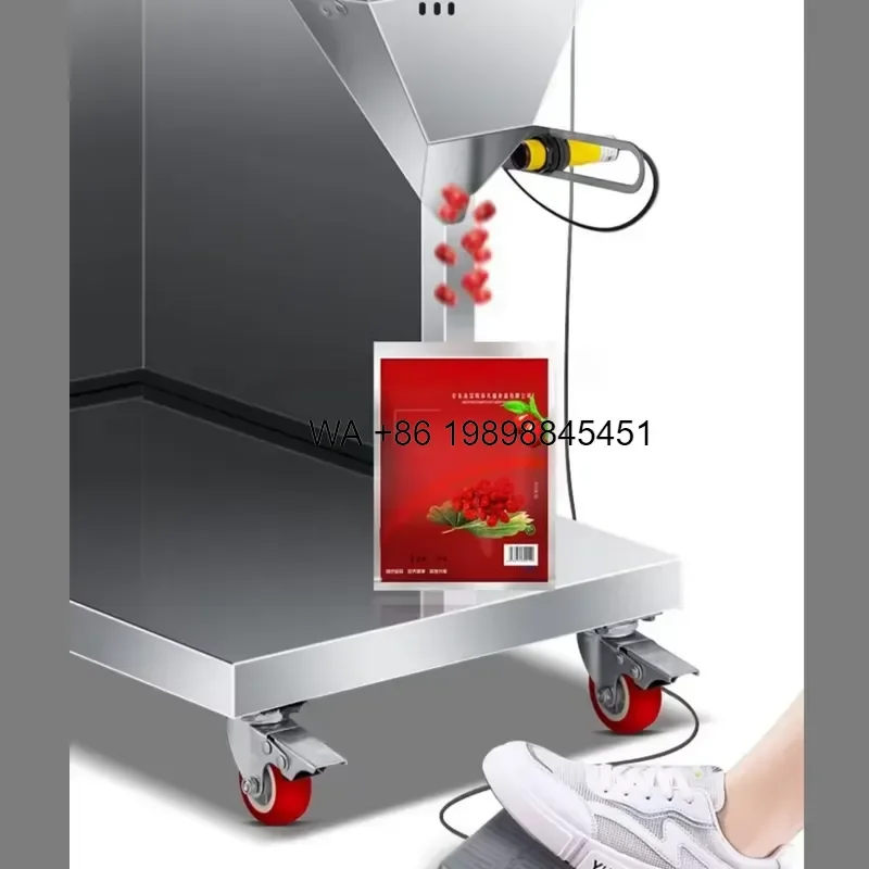 Wmwmnu for Wholesale Semi Automatic Three Head Dispensing Packing for Rice Wheat Broad Bean Soy Bean Plastic Bags