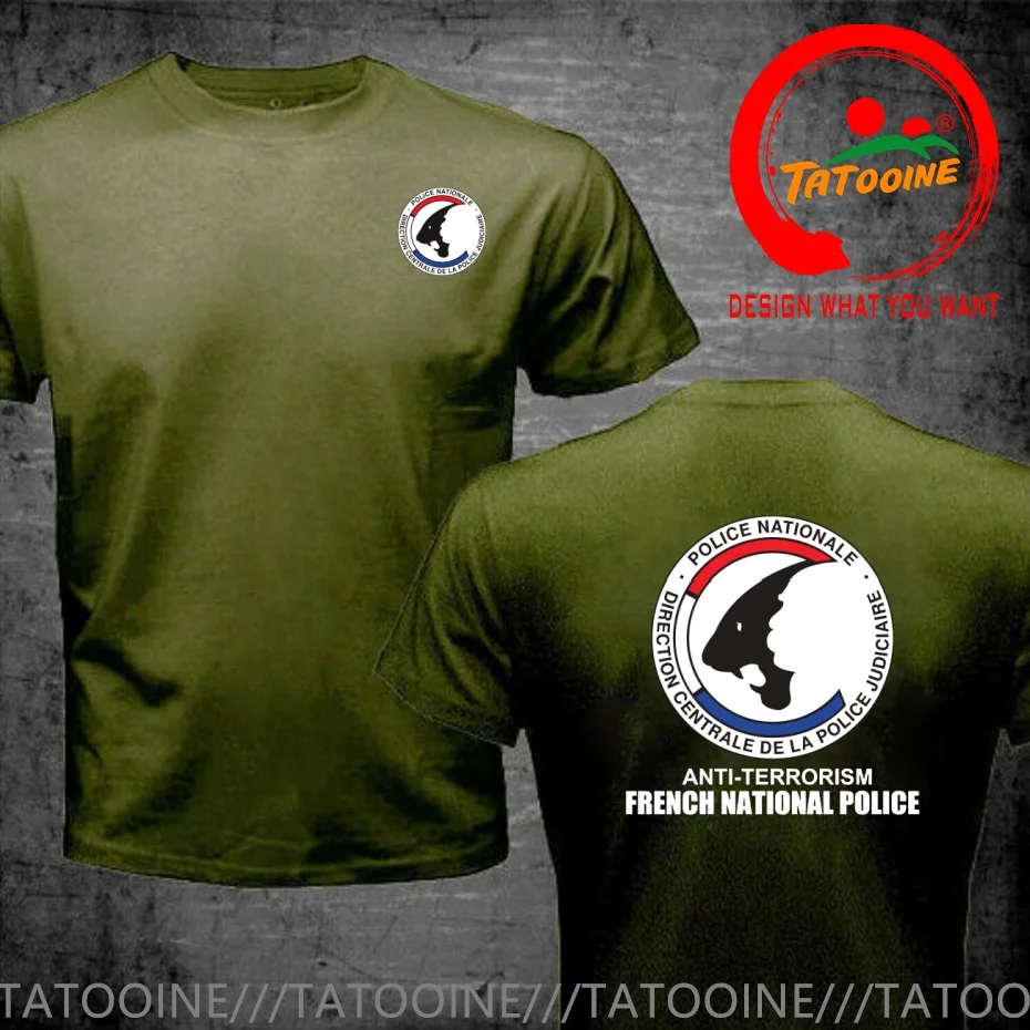 FRENCH SDAT ANTI-TERRORISM MILITARY T Shirt Men Fashion Trendy Casual Clothing Stylish Tops Tee Shirt Leisure Tshirt Men's