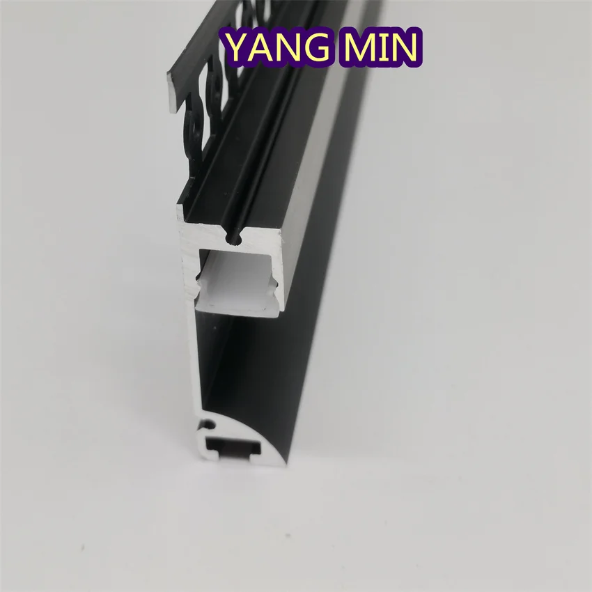 

1m/pcs black color Plaster-in Aluminum LED Profile Skirting Board Wall Line for Architectural Lighting