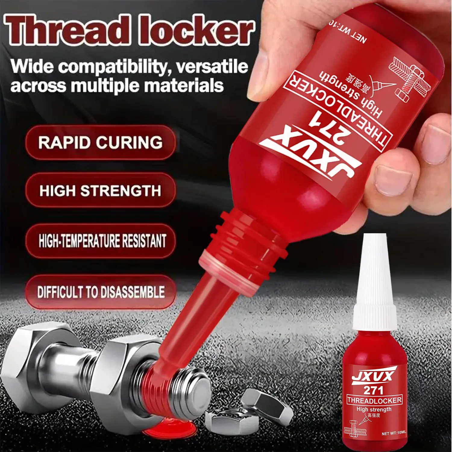 271 Toque de fixação rápida de resistência média com fixador de rosca