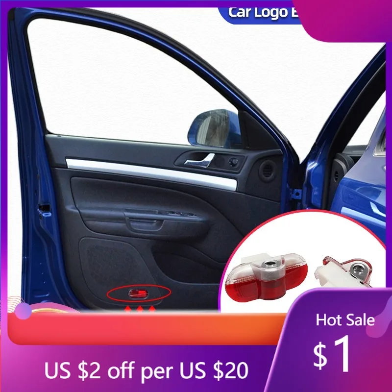 

Накладки на багажник, 2 шт. для VW GOLF 3 4 MK3 MK4 Jetta Beetle Bora Caddy Touran, светодиодный проектор с логотипом двери автомобиля Ghost Shadow Welcome