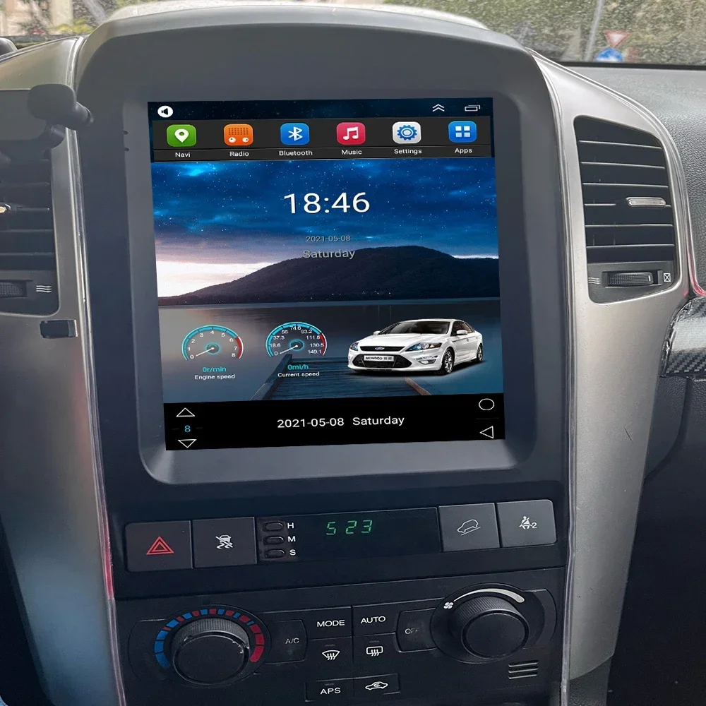 2 Din أندرويد 14 السيارات ستيريو راديو السيارة مشغل وسائط متعددة لشروليه كابتيفا 2006-2012 Carplay 4G GPS تسلا نمط