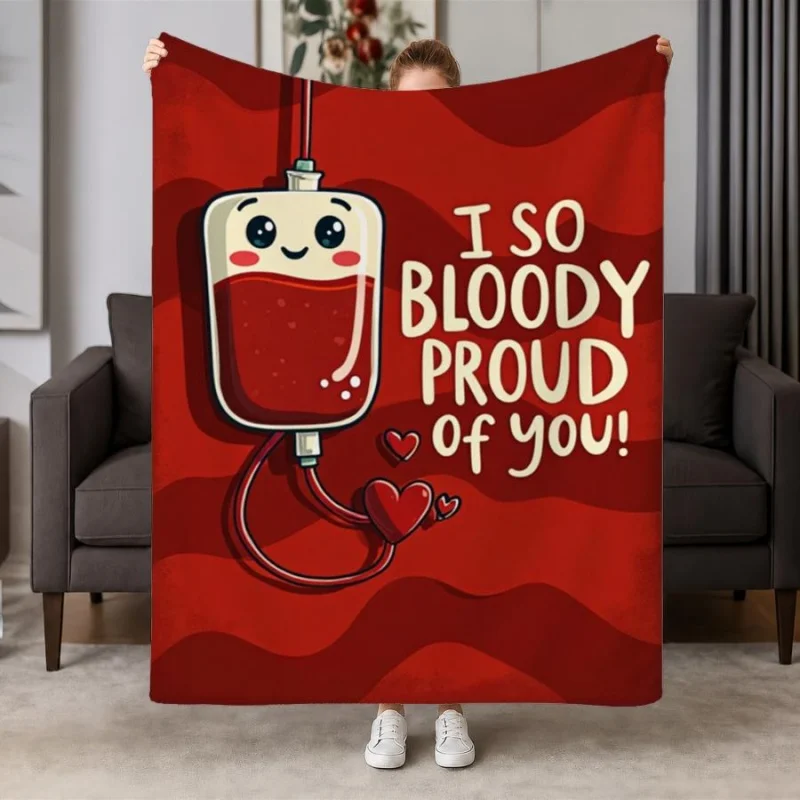 Medical Nurse Doctor Stethoscope Heart Cartoon Flannel Throw Blanket, Healthcare Worker Appreciation Blanket for Nurse Gift