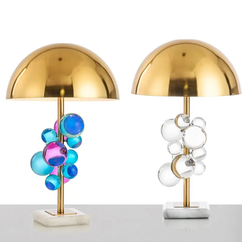 led  Postmodern Marble Crystal Fabric LED Lamp.LED Light.Table Light.Table Lamp.Desk Lamp.LED Desk Lamp For Bedroom