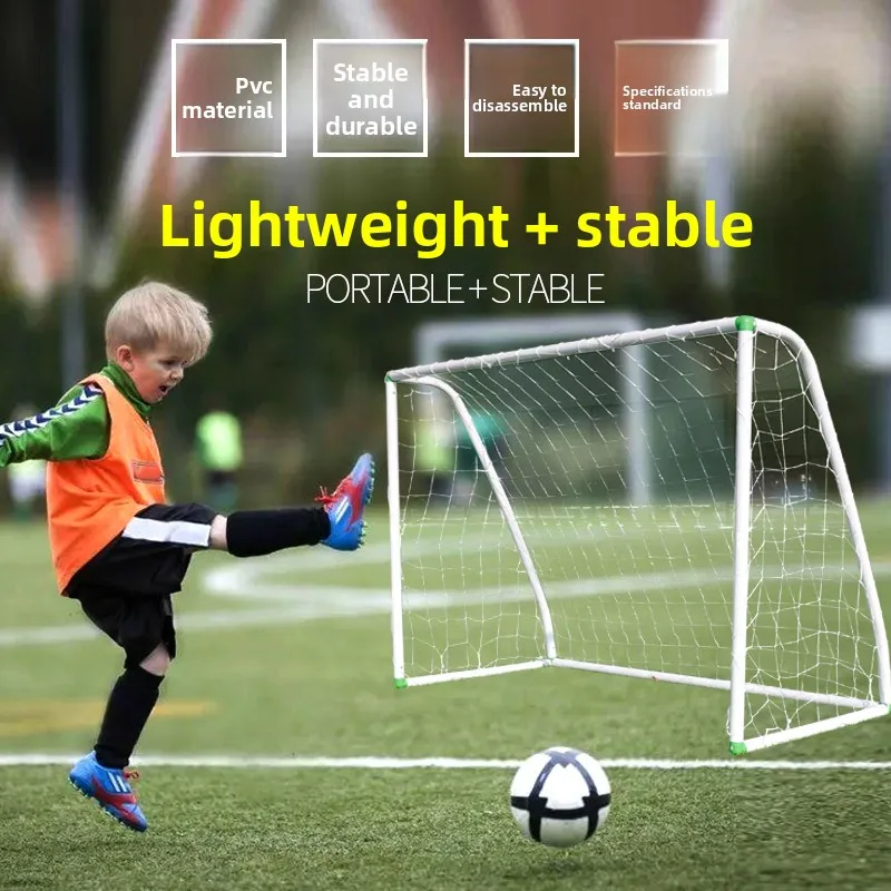 โครงประตูฟุตบอลแบบพกพา 4 คน ขนาด 3 เมตร สำหรับผู้ใหญ่ ฝึกซ้อมกลางแจ้ง เหมาะสำหรับเด็กและใช้ในบ้าน