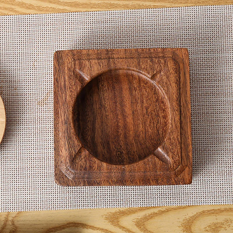 YFY walnut solid wood ashtray creative new Chinese retro living room home large ashtray