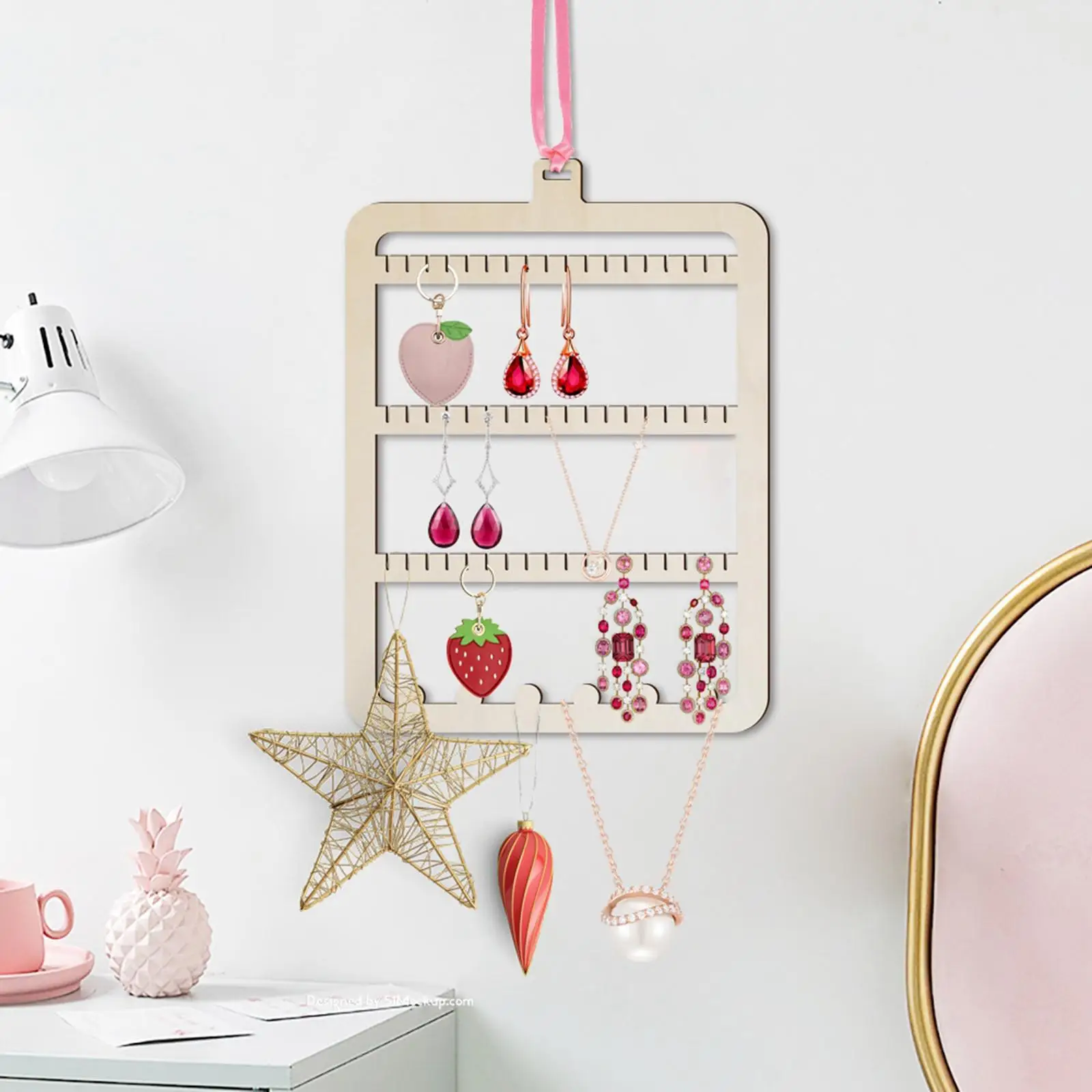 Wand schmuck Organizer Display Rack Ohrring halter für Armbänder