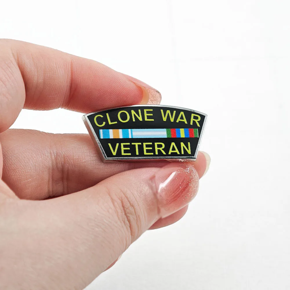 Clone-War Veteran Metall-Emaille-Pin Galaktische Republik Soldatenabzeichen Kampagnenband Brosche Anstecknadel Fangeschenk – Detail 4