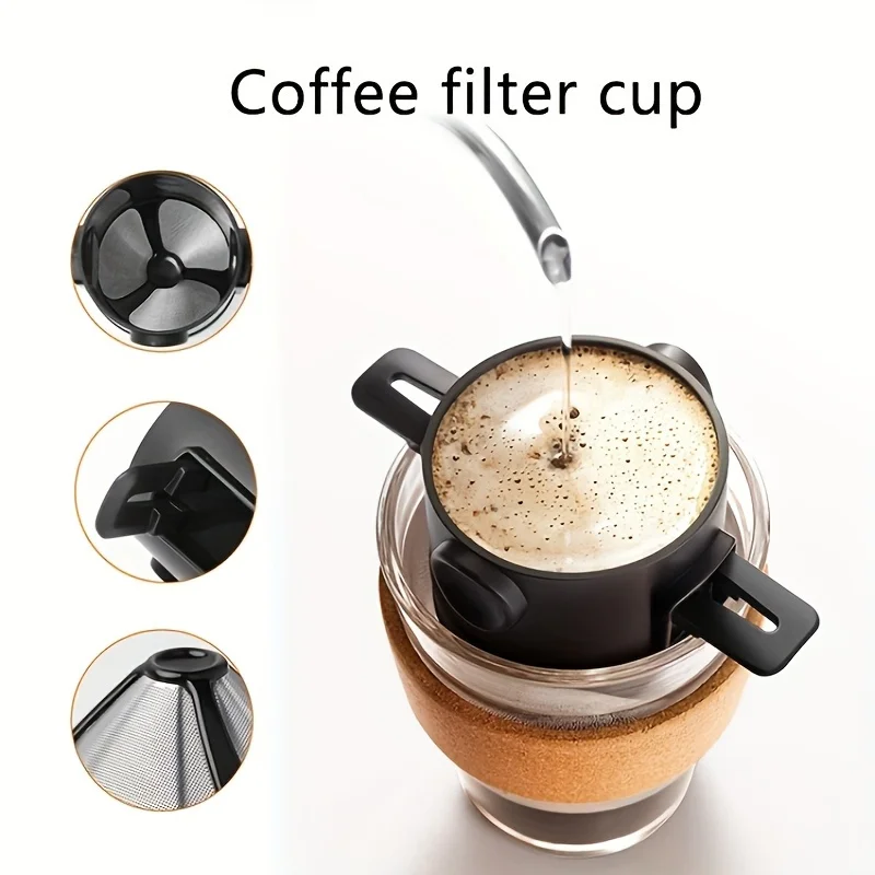 Coffee Filter Cup Portable Reusable Pour Over Coffee Maker Filter Mini Collapsible Paperless Coffee Dripper For Travel Camping view 6