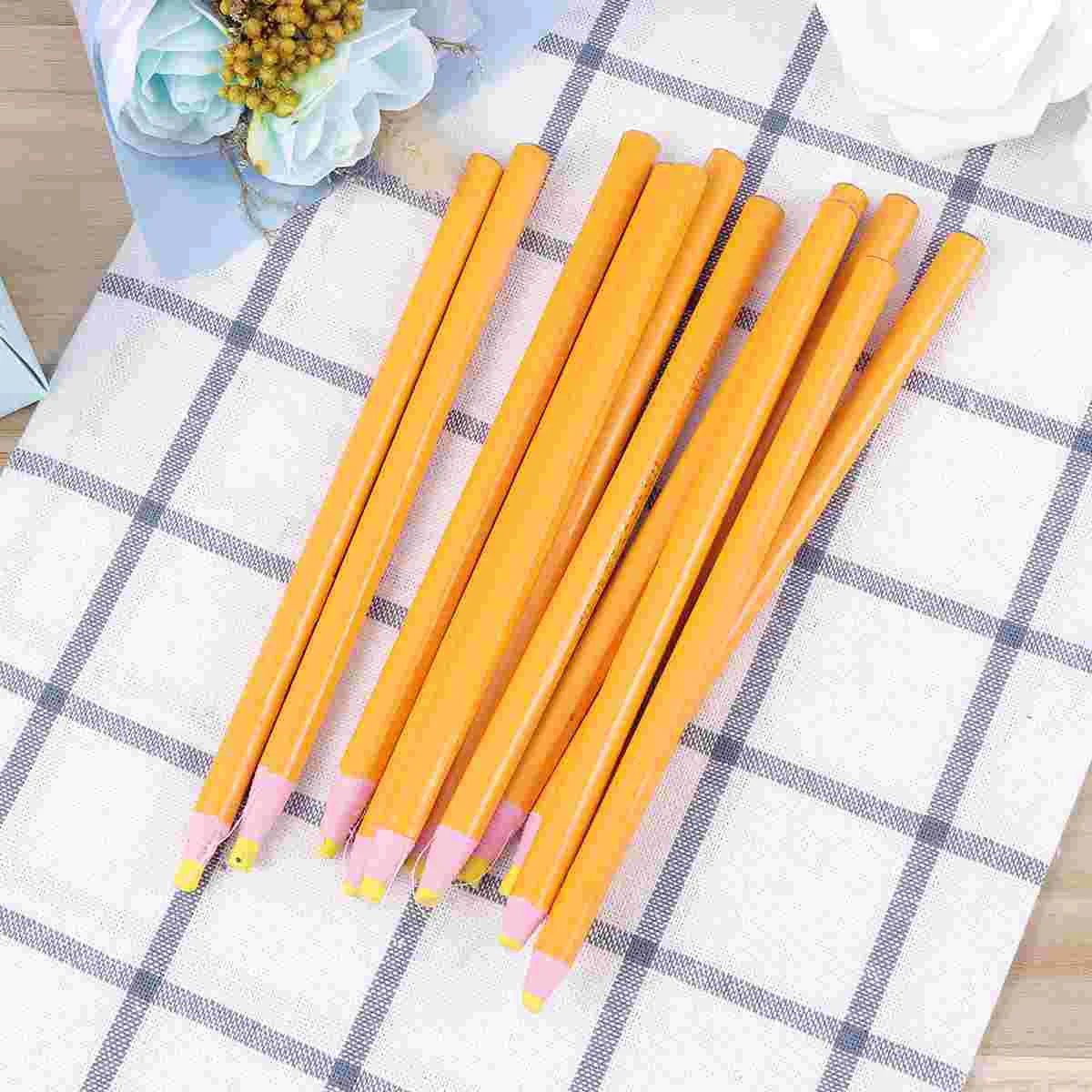 

12PCS Peel-off Wax Pen Easy to Remove Marker for Ceramic Glass Cloth Metal Wood (Yellow) peel-off marker