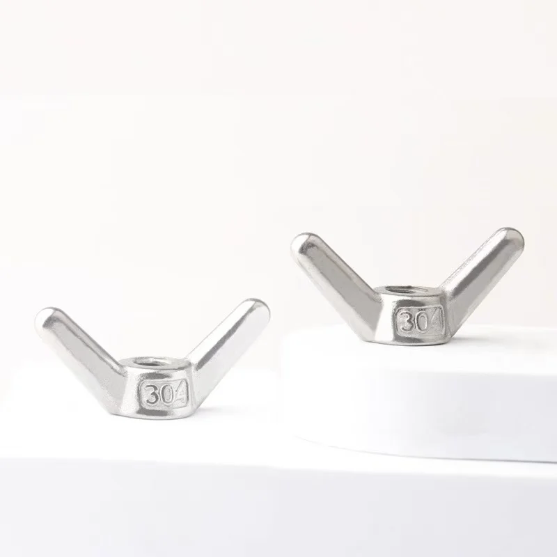 304 Stainless Steel Sheep Horn Lifting Ring Wing Nuts Hand-tighten Claw Thumb Nut M6-m20