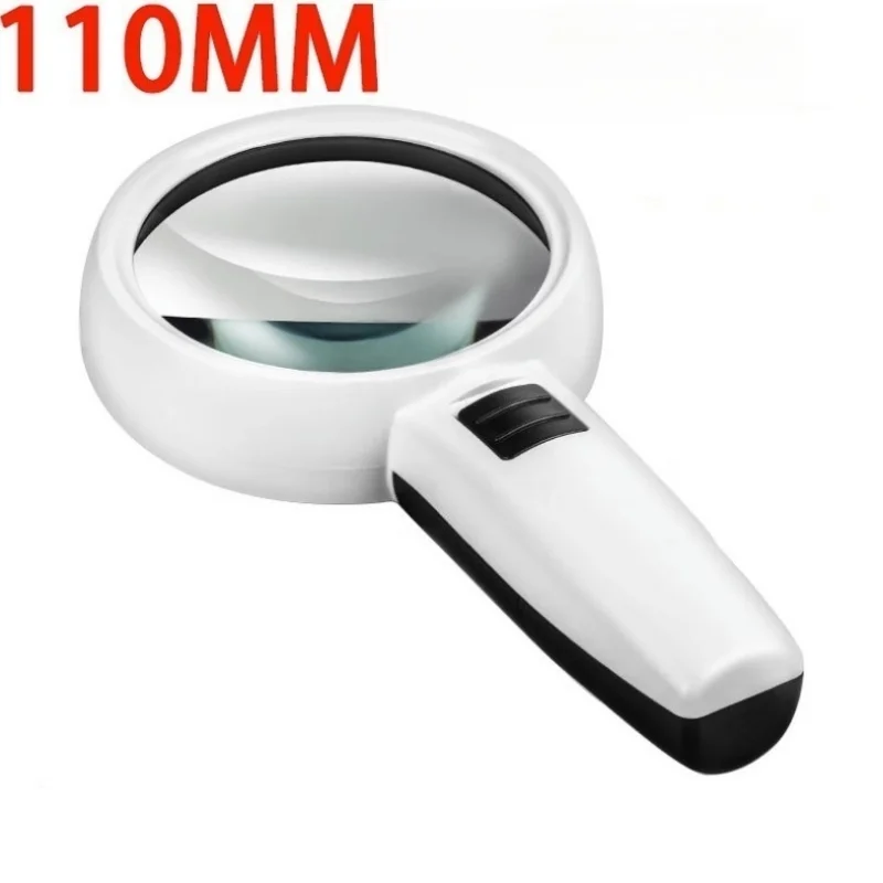 Handheld Reading Magnifier Illuminated with LED Microscope Lens Jewelry Magnifying Reading Glass Repair Tool Magnifiers