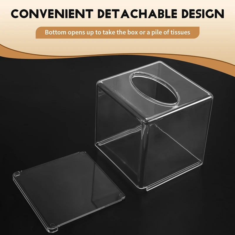 透明アクリルティッシュボックスホルダー,カバー付き,フェイスディスペンサー,カウンタートップボックス,透明プラスチックドライヤー