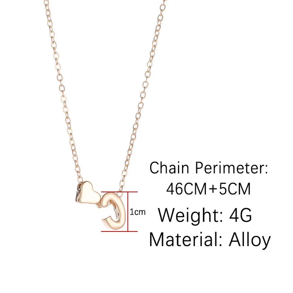 Schicke Mini-Herz-Halskette, zarte Gold- und Silberkette mit personalisiertem Buchstaben- oder Namensanhänger für Damen, eleganter Choker-Schmuck, ideales Geschenk – Detail 2