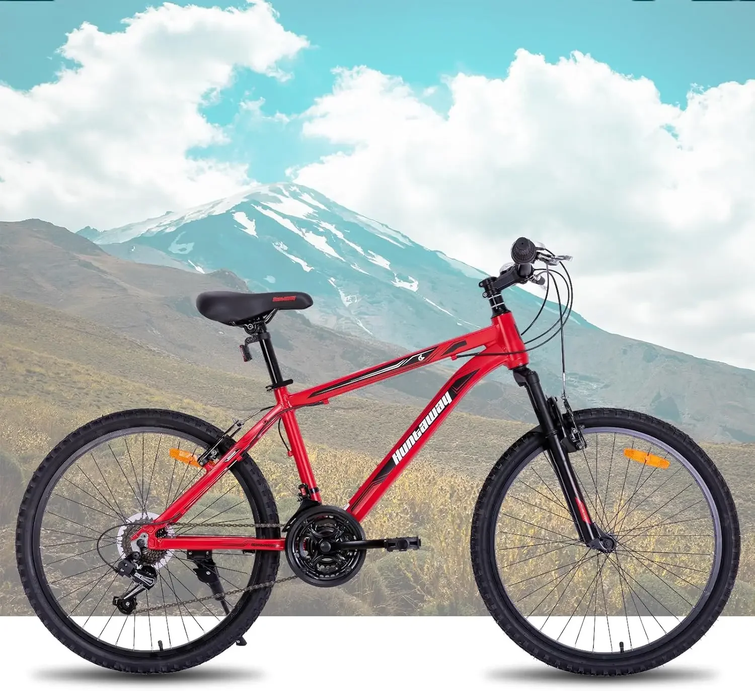 

26 inch Mountain Bike for Mens and Womens, 3/6 Spoke Wheel, 21 Speed Rear Derailleur, Aluminum Frame with Front Suspension