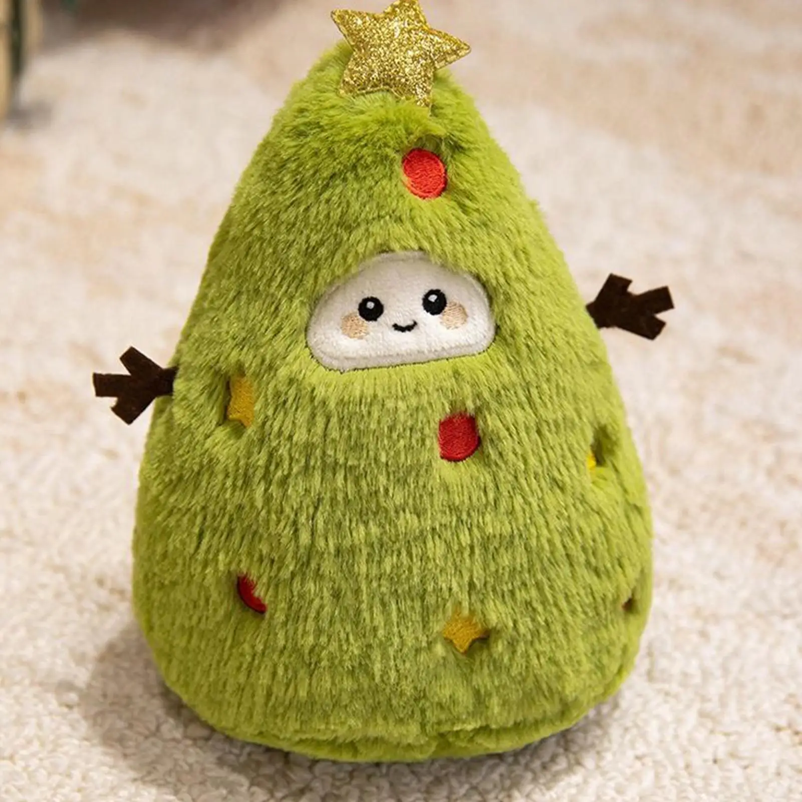 Bonito papai noel elk árvore de natal brinquedos de pelúcia boneca animal presentes de natal para crianças decoração de casa