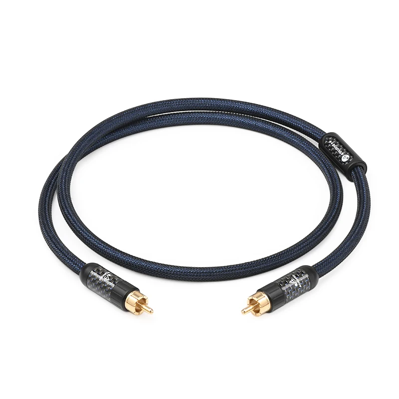 

ATAUDIO Hifi Digital Coaxial Audio Video Rca Cable Hi-end Pure Silver RCA to RCA Male Subwoofer Speaker Power Amplifier Cable