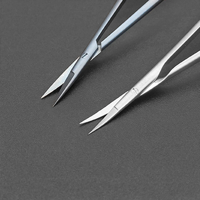 Titanium Alloy Straight Curved Head Gun Type Brain Scissors Neurosurgical Instruments Stainless Steel Gun Scissors Microscissors