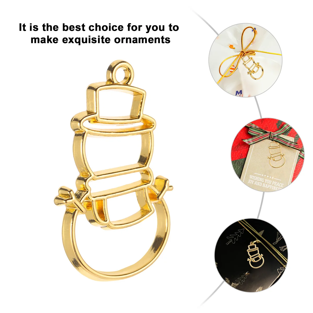 

10pcs Snowman Metal Border Resin Uv Christmas Pendants Open Back Bezel Jewelry Frame Alloy Frames Necklace Bracelet Earring