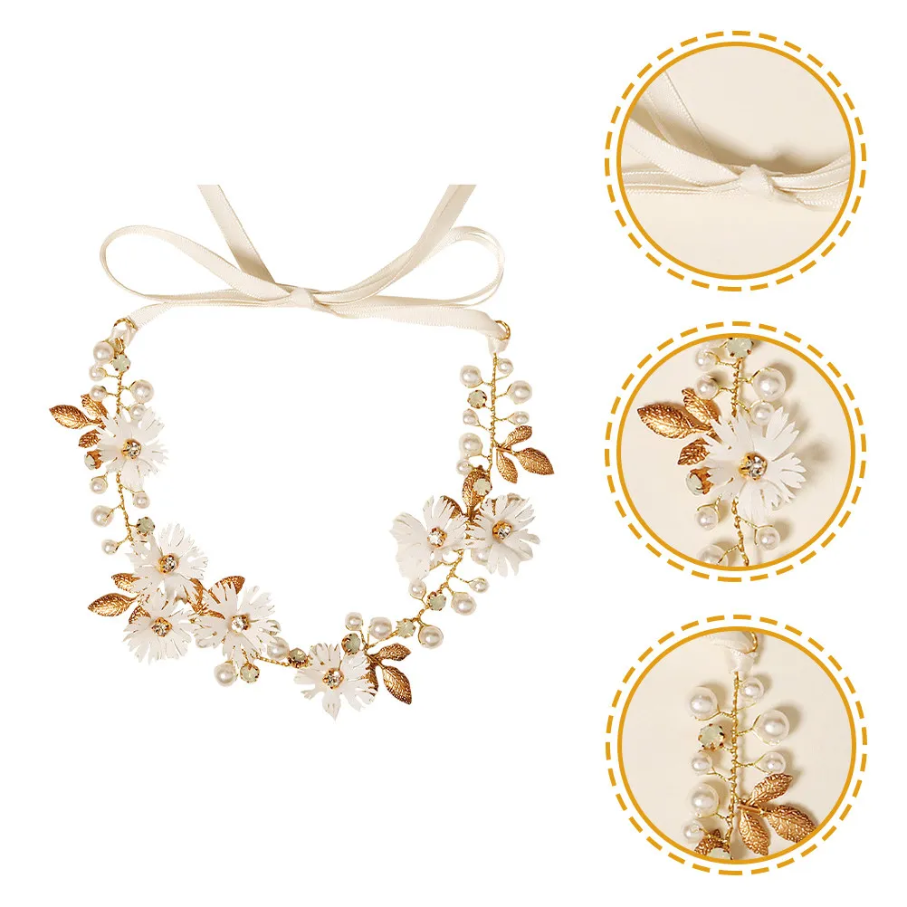 

Элегантная свадебная повязка для волос с цветами, стразами и жемчугом, аксессуар для невесты и подружек невесты, шикарное украшение для свадебной вечеринки