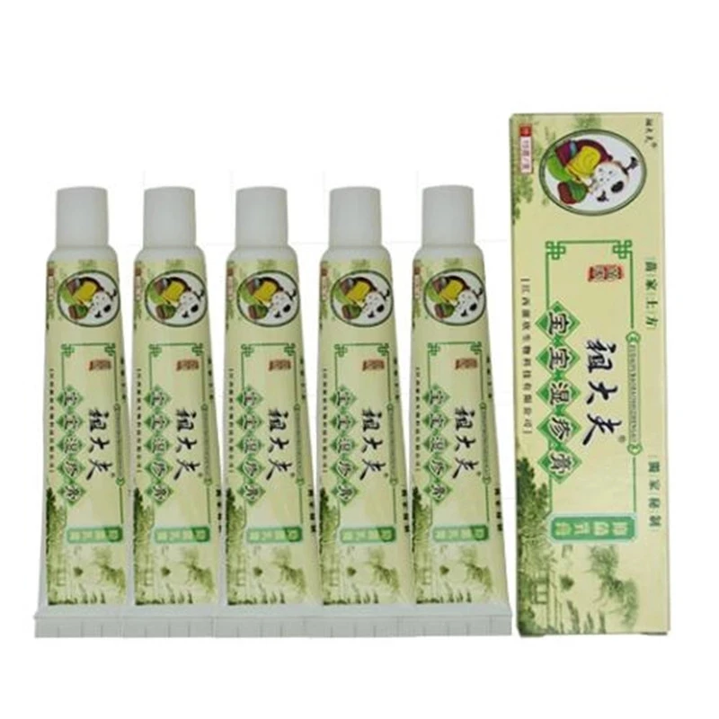 10Pcs Zudaifu Skin Psoriasis Dermatitis Eczematoid Eczema Ointment Treatment Cream for Children Baby Natural Non Irritating