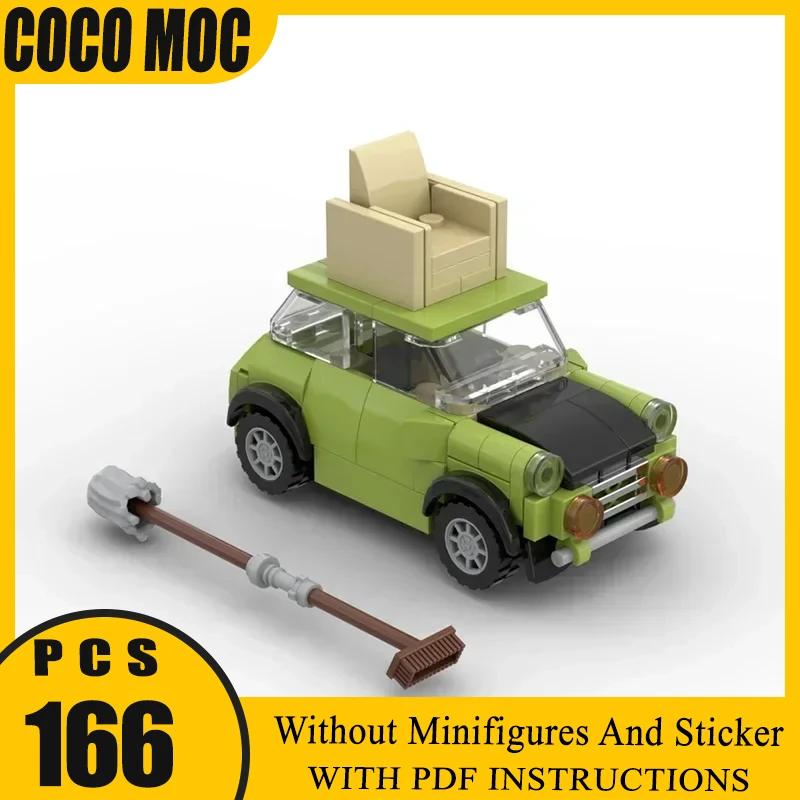 

Legendary Sportscar DIY Toys For Kids Children Car Series Mr. Bean Mini Mark III Model Moc Building Blocks Technology Bricks