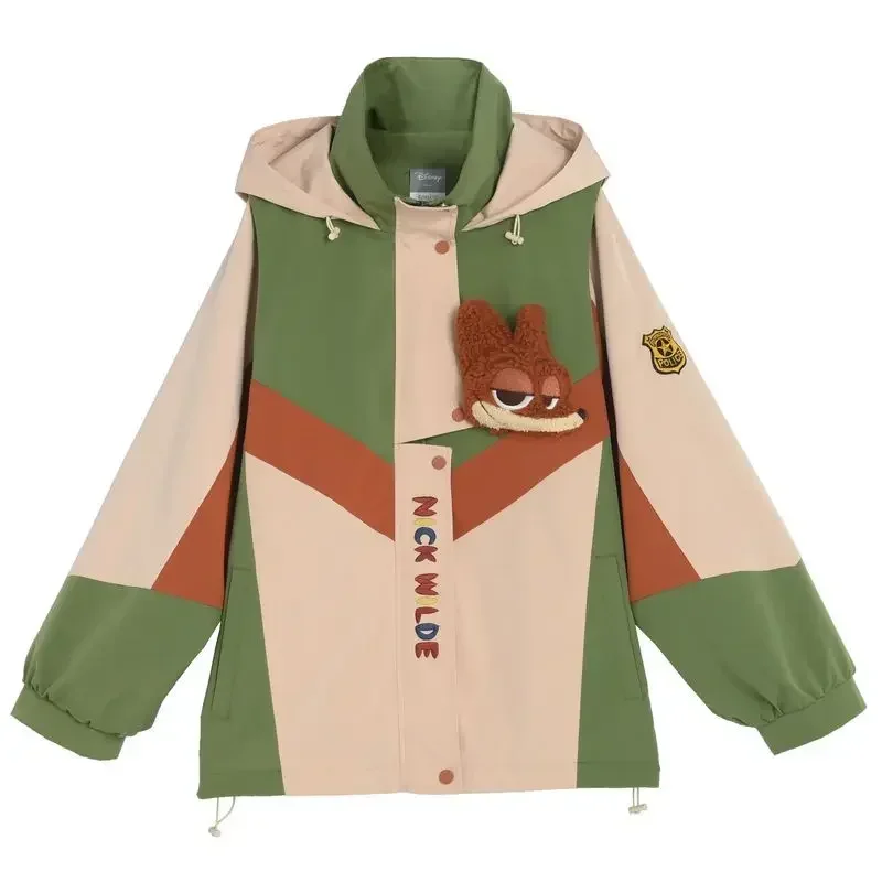 Disney Zootopia Judy Nick Jacket Cartoon Rabbit Fox Racer Windproof Hoodie Cute Hip Hop Biker Camping Outerwear