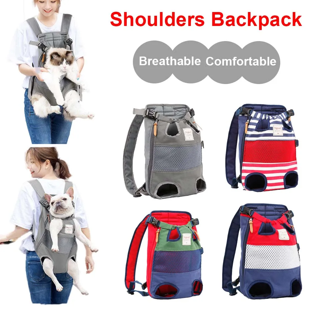 Pet Dog Backpack Carrier For Dogs Outdoor Travel Canvas Dog Bag With Shoulder Strap Small Medium Dogs Bulldog Puppy Para Perro