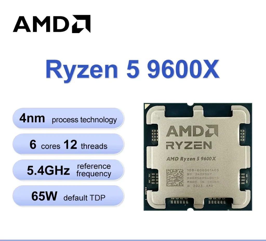 AMD's new Ryzen 5 9600X processor new 5.4GHz integrated graphics card 6 core 12 thread RDNA2 2CU TDP 65W AM5 interface