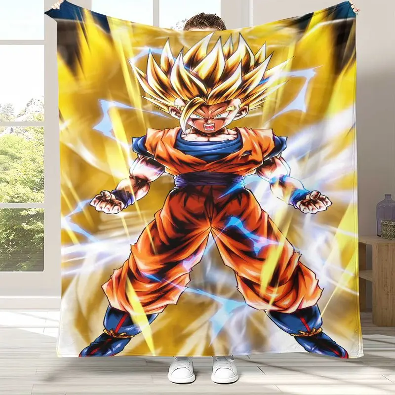 Goku D-Dragon Ball Anime Super Saiyan Flannel Throw Blanket,Cozy Warm Blanket for Bed,Sofa,Living Room,Picnic,Home Decor,Gift