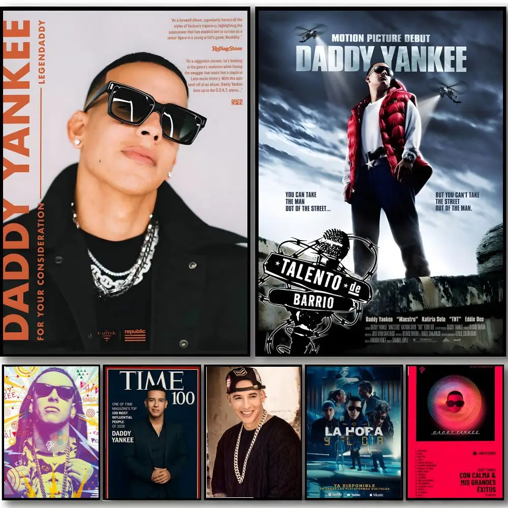 Pôster de Música Latina Daddy Yankee Reggaeton Gasolina, Arte HD, Adesivo de Parede Impermeável para Decoração Estética de Casa, Quarto e Bar